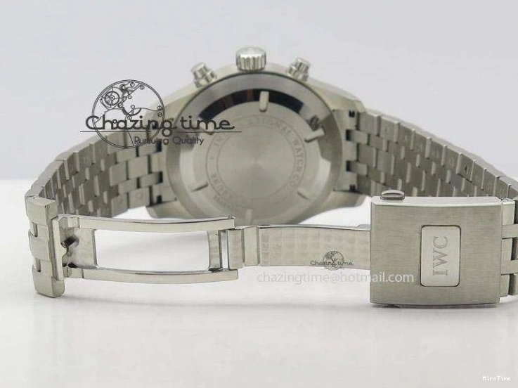 MIROTIME 0122 Minimalist Pilot Chrono 3777 43mm ZF 1:1 Best Edition Black Dial On SS Bracelet A 7364